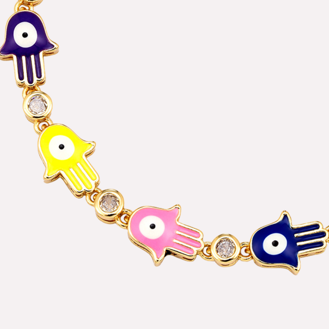 Celestial Charm Hamsa Bracelet