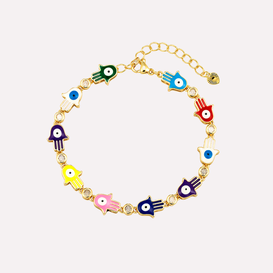 Celestial Charm Hamsa Bracelet